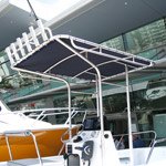 Aluminium canopy frame fabricated for a boat
