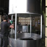 Stainless tank being welded in the Ambafab workshop